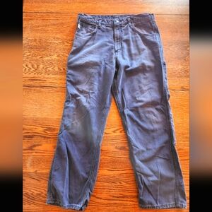 Carhartt Navy Distressed, Well Broken In Work Pants Size 36 X 32